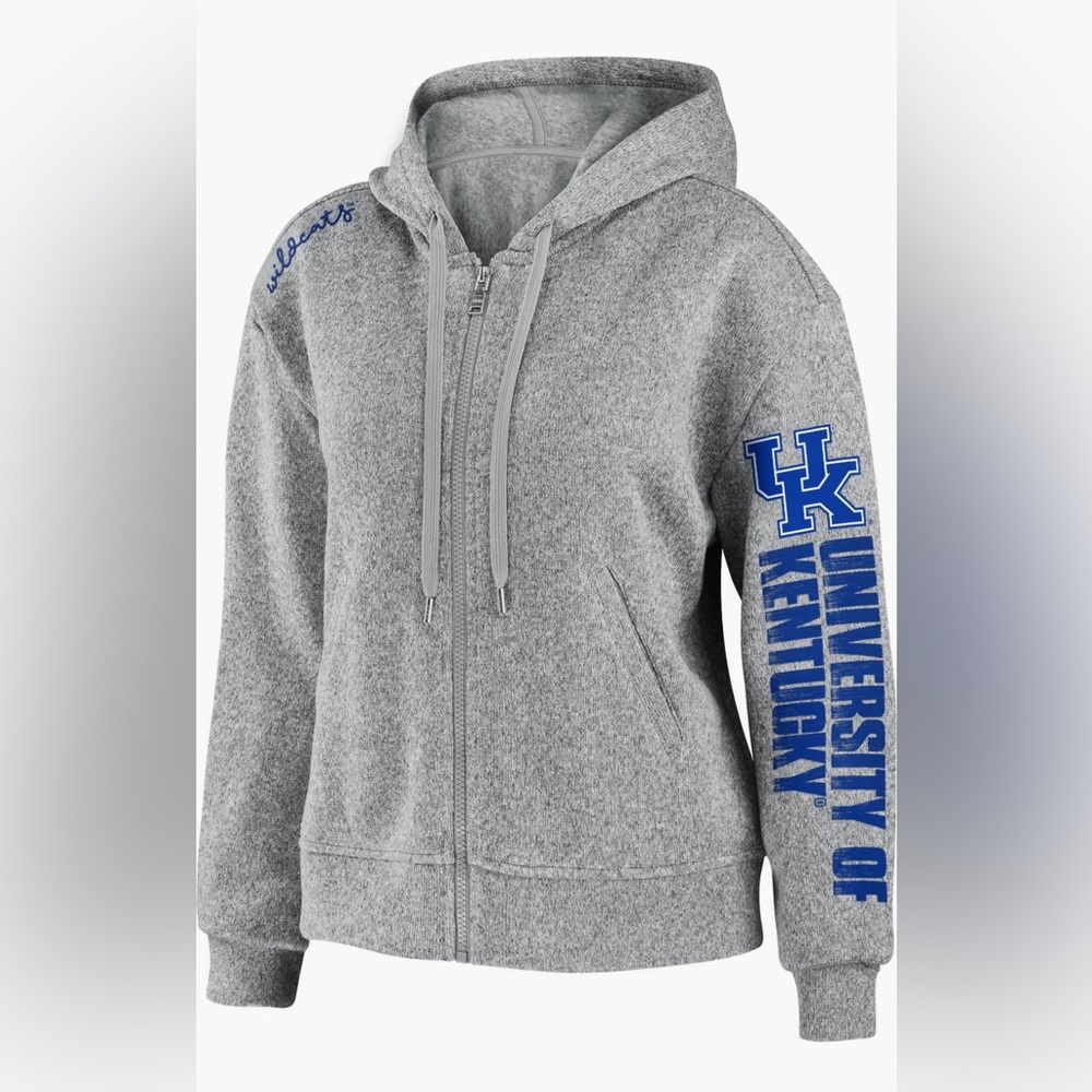 University of Kentcuky Wildcats Women's Full-Zip Hoodie Heather Gray
